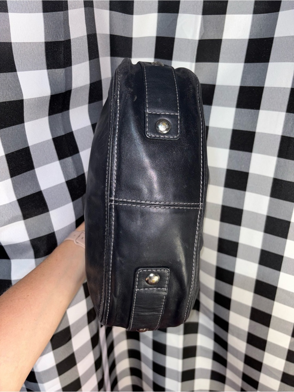 Coach Zoe Black Leather Hobo Shoulder Bag 2010 - Picture 5 of 7